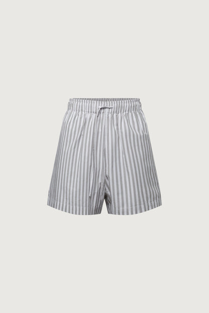 COTTON POPLIN STRIPED SHORT