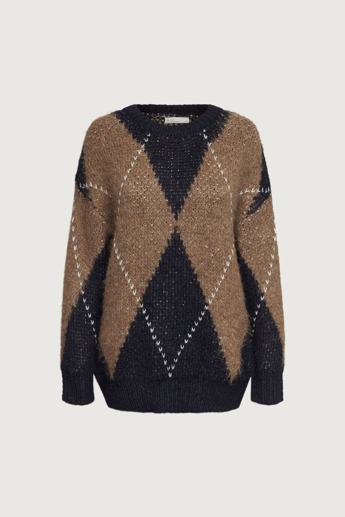 OVERSIZED ARGYLE SWEATER