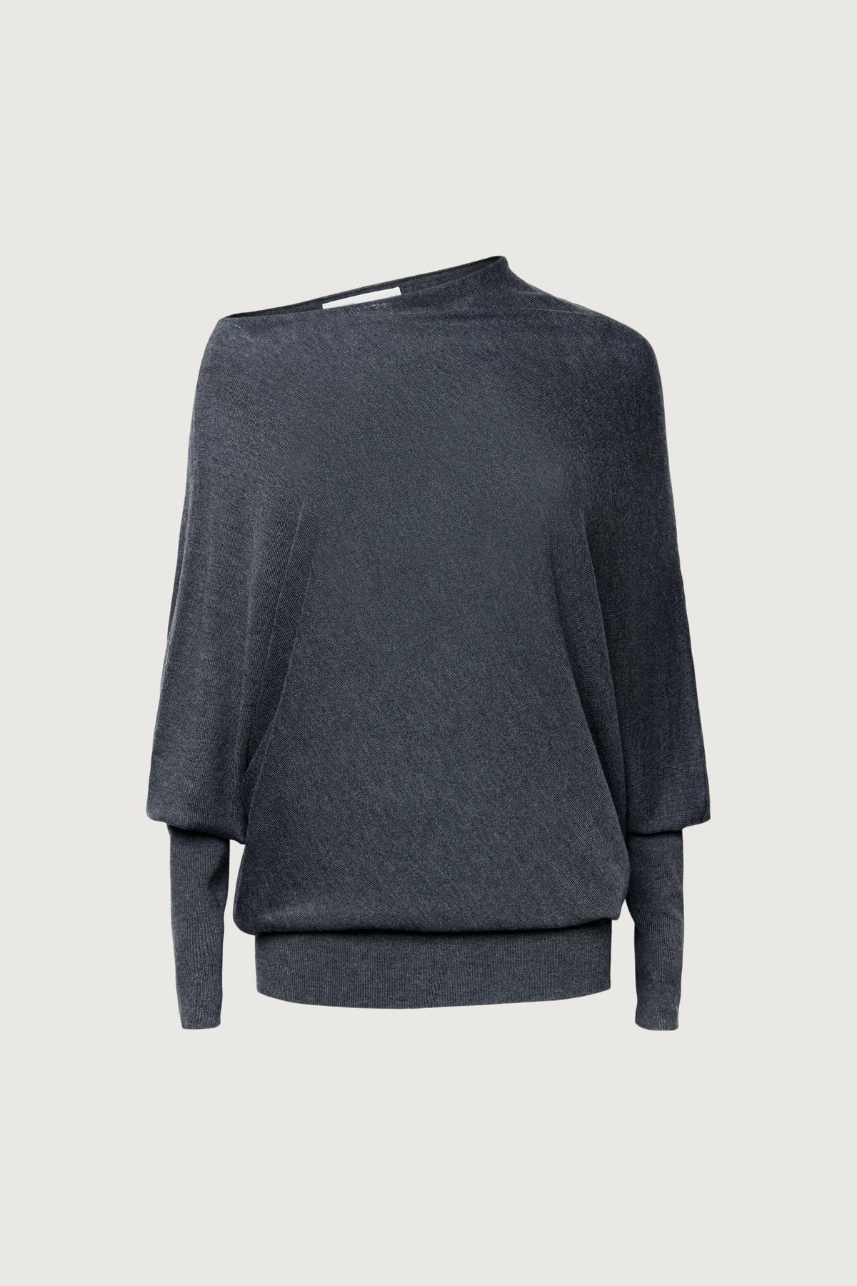 ASYMMETRICAL SWEATER WITH CUFFED SLEEVE