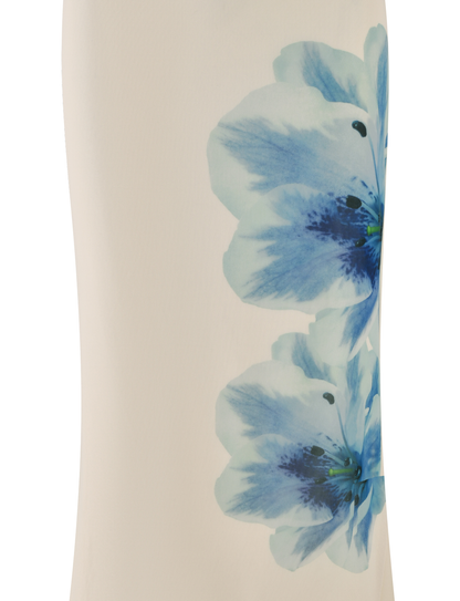 LILLIAN SKIRT - WHITE : CREAM: FLORAL