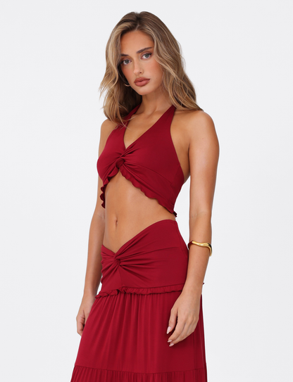KATYA HALTER TOP - RED