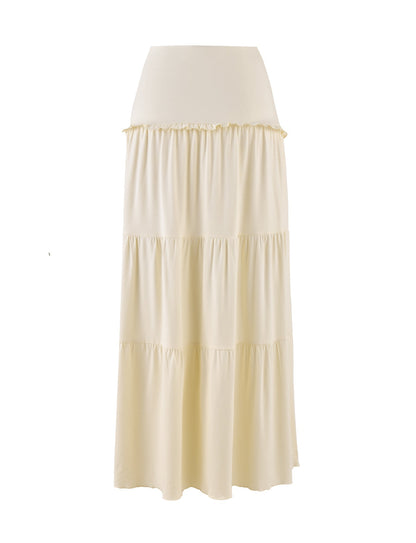 KATYA MAXI SKIRT - WHITE : CREAM