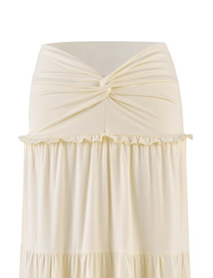 KATYA MAXI SKIRT - WHITE : CREAM