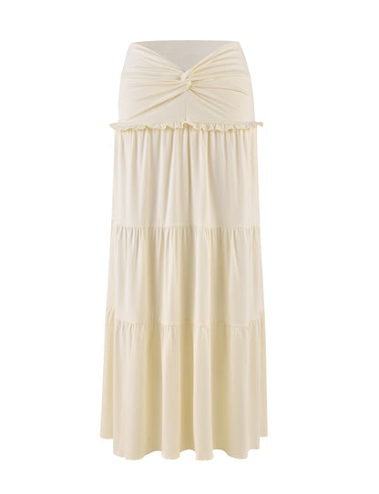 KATYA MAXI SKIRT - WHITE : CREAM