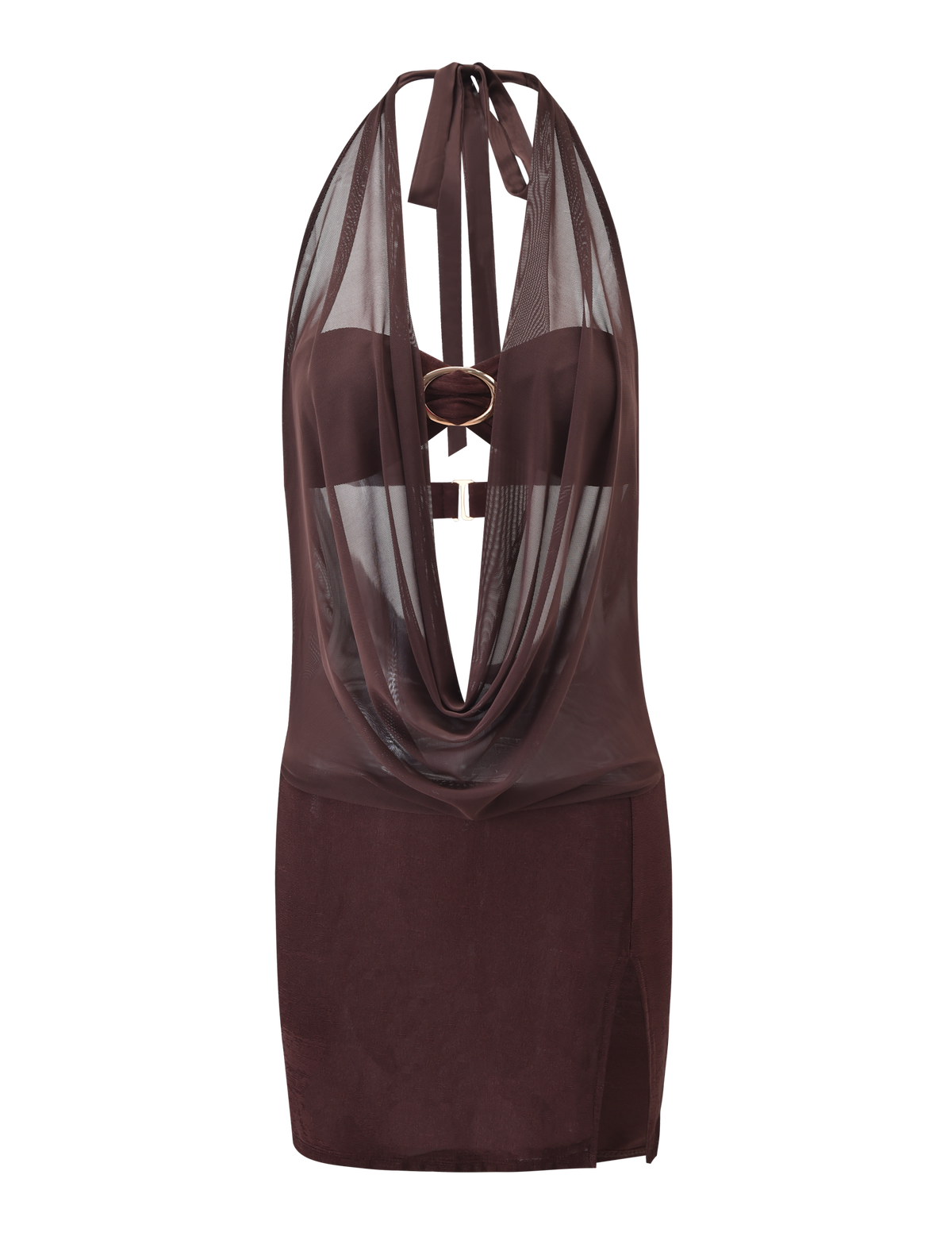 MAKENA TWO-PIECE DRESS - CHOCOLATE