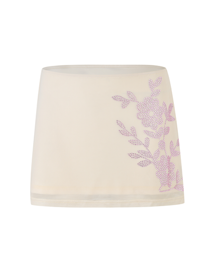 OCTAVIA MINI SKIRT - NEUTRAL : CREAM