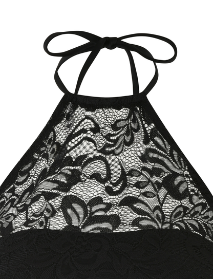 SIYA LACE TOP - BLACK : LACE : BLACK LACE