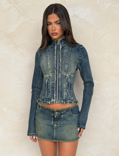 OPHELIE JACKET - BLUE : DENIM BLUE : DENIM