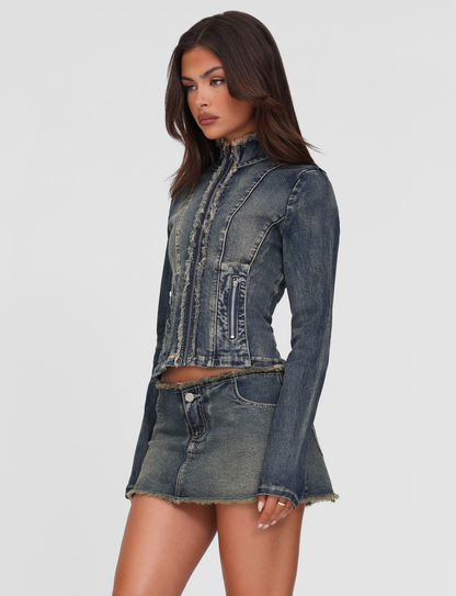 OPHELIE JACKET - BLUE : DENIM BLUE : DENIM