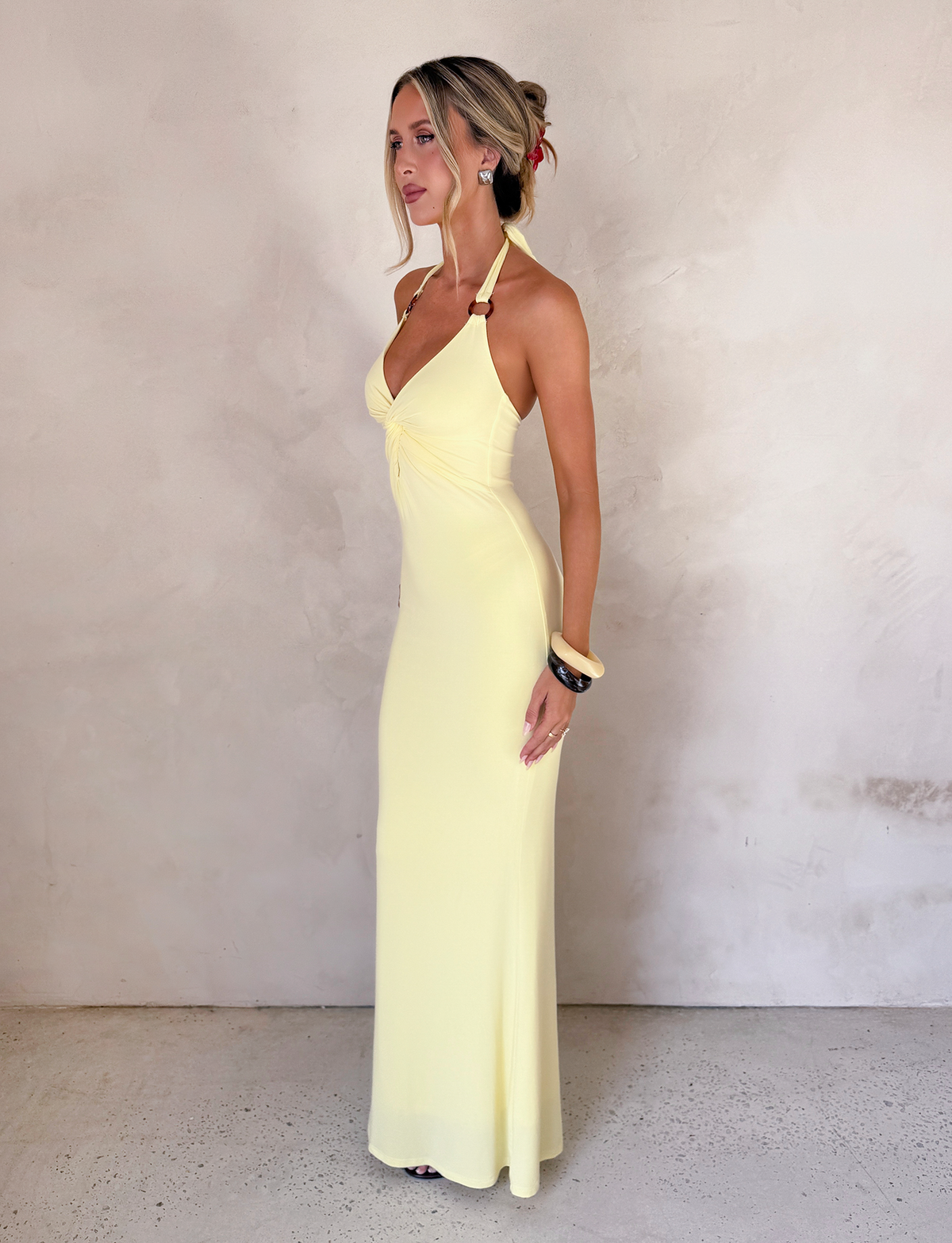 ZENEVA MAXI DRESS - LEMON