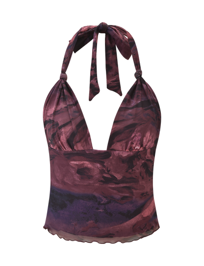 FRIEDA TOP - BURGANDY ROMANTICA