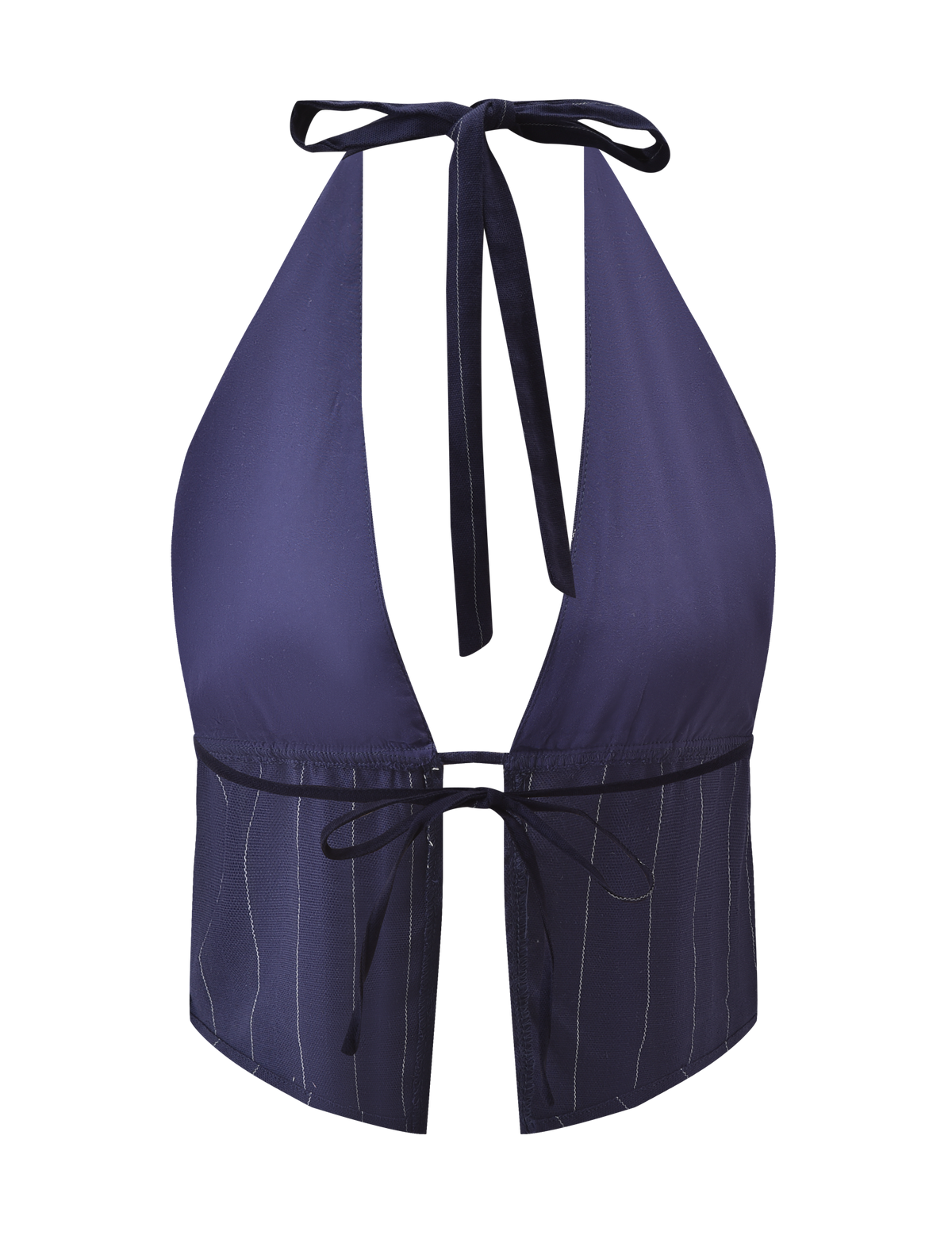 LAINEY TOP - NAVY PINSTRIPE