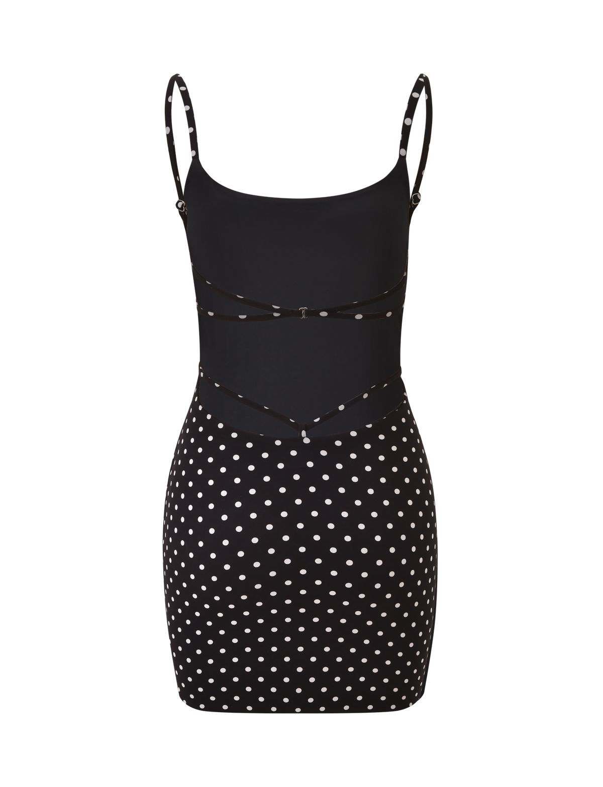 MINERVA MINI DRESS 2.0 - BLACK POLKA DOT