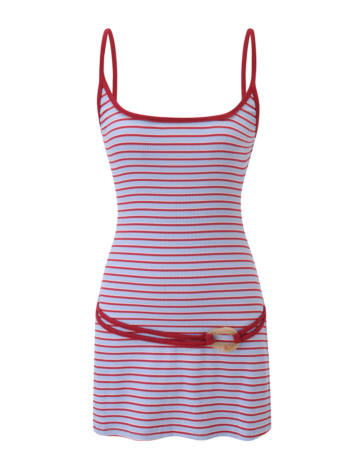 CELESTE MINI DRESS - RED STRIPE