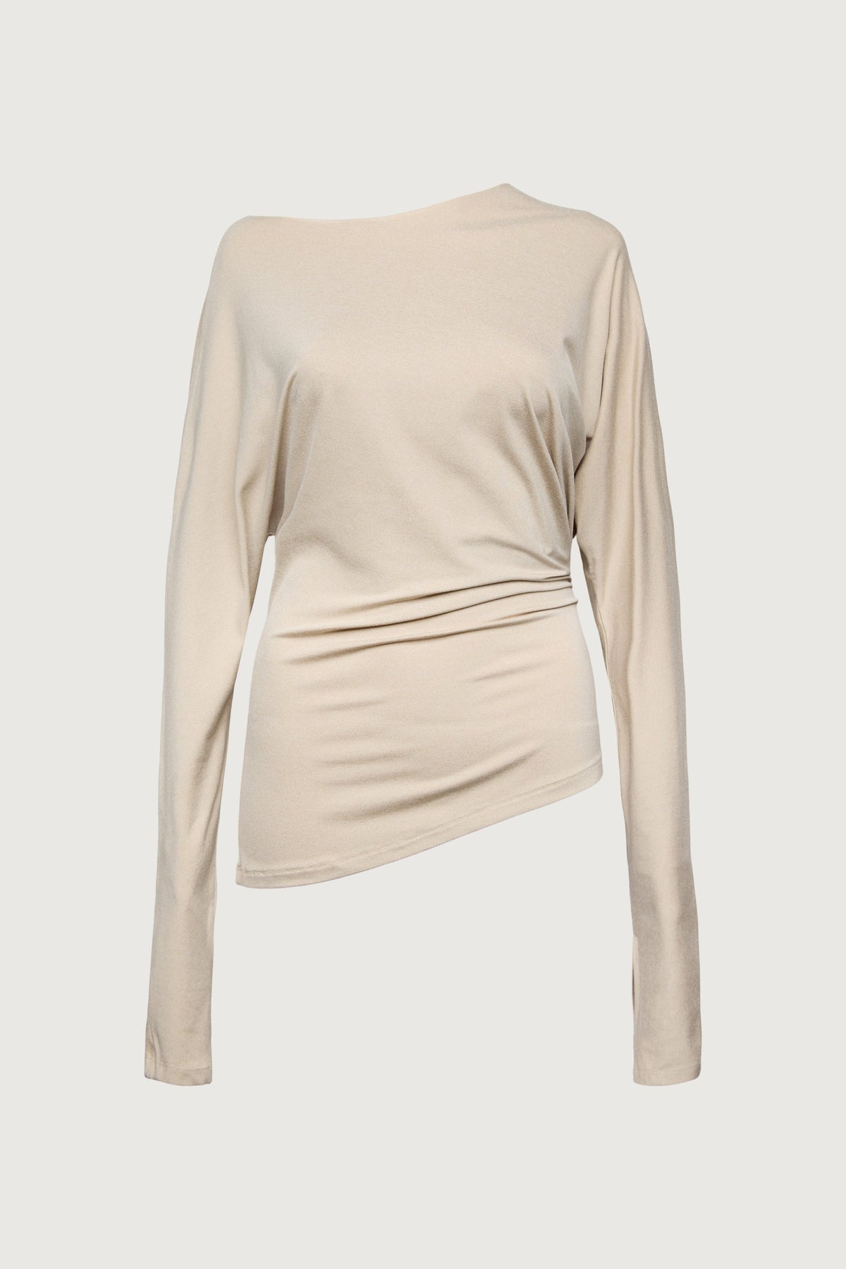 DRAPED SLOUCHY PULLOVER SHIRT