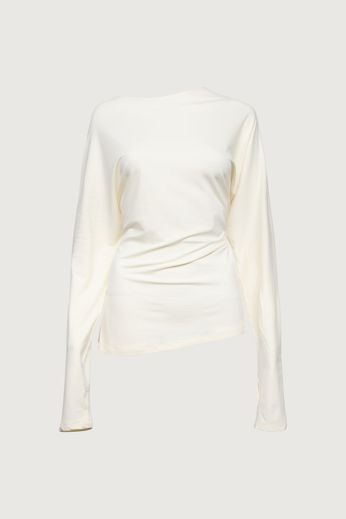 DRAPED SLOUCHY PULLOVER SHIRT