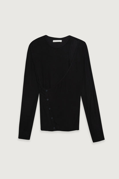 LAYERED TOP WITH CUTOUT