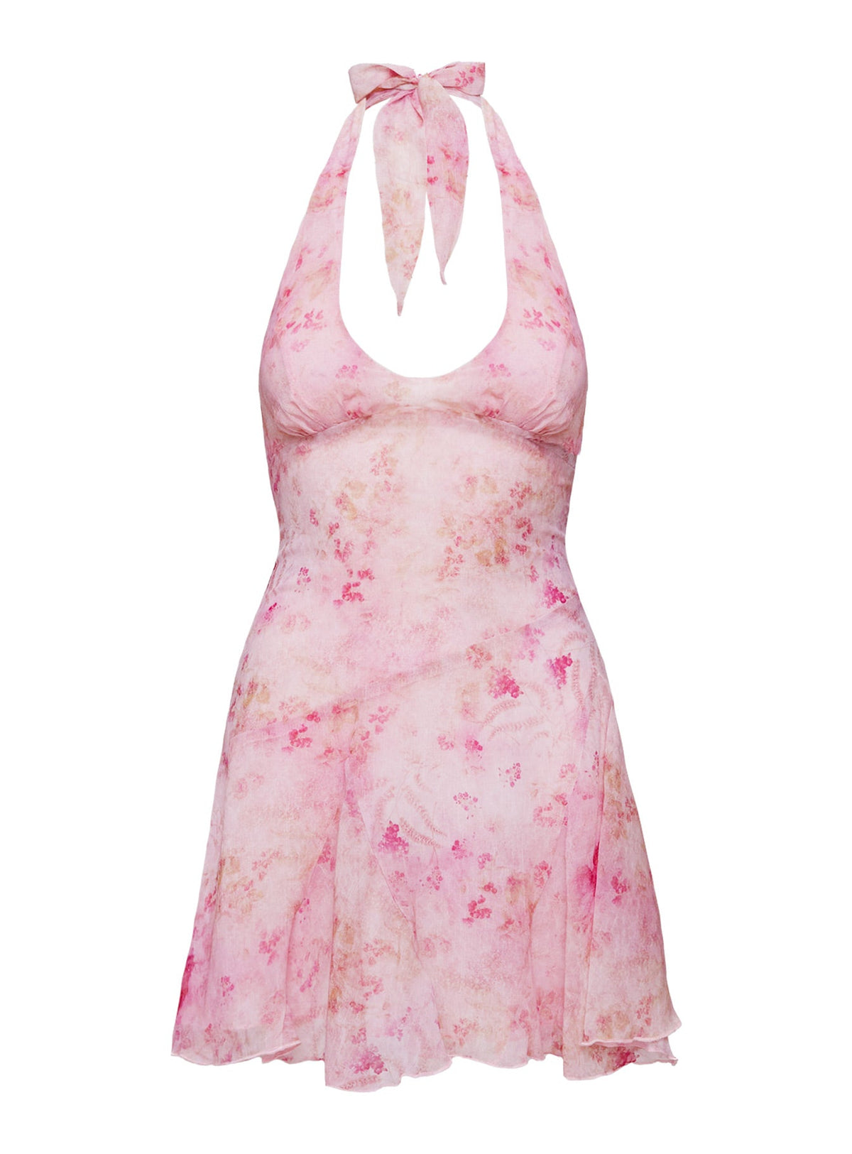 Valorie Halter Mini Dress Pink Petite