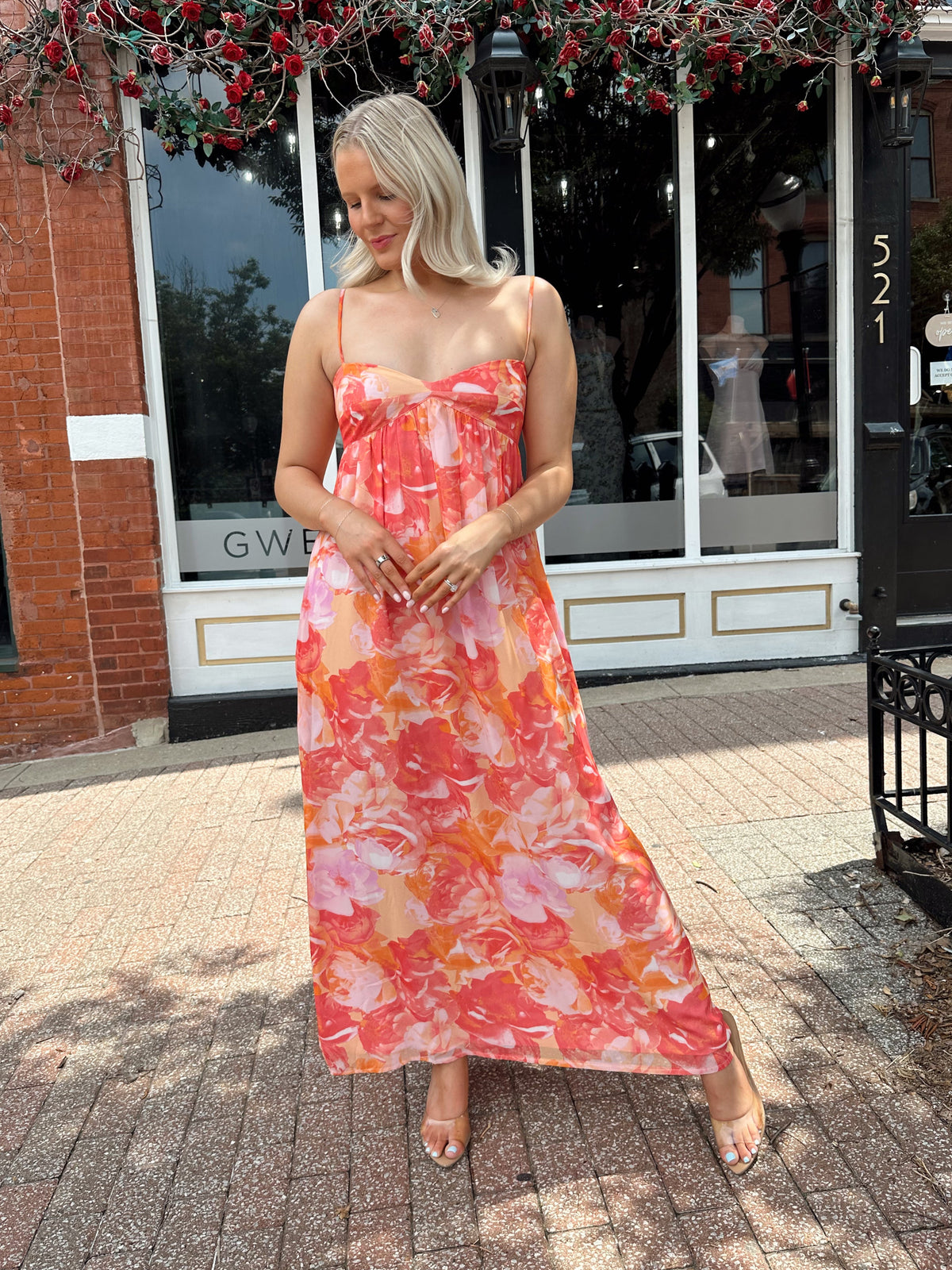 Verity Floral Sweetheart Maxi Dress