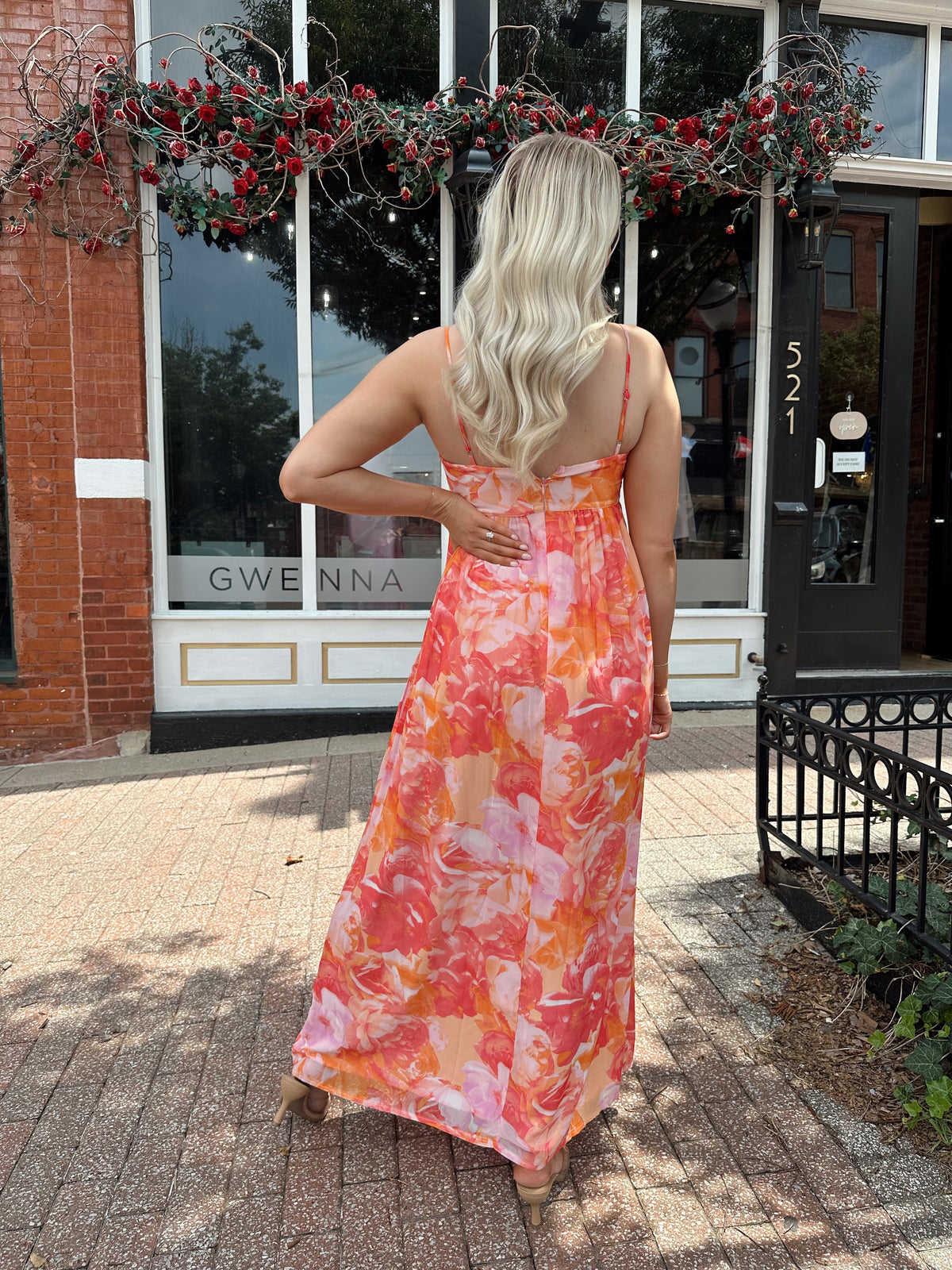 Verity Floral Sweetheart Maxi Dress
