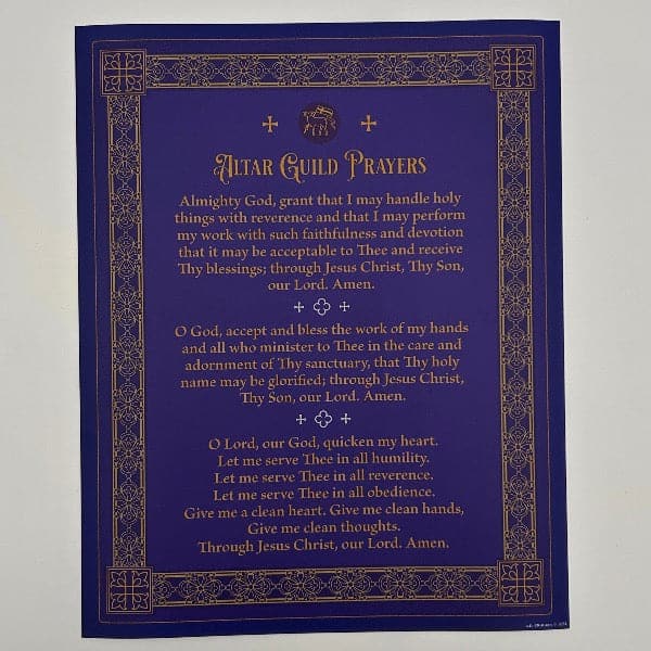 Ad Crucem - Sacristy and Altar Guild Prayer Set