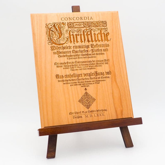 Ad Crucem Book of Concord Title Page Wooden Plaque
