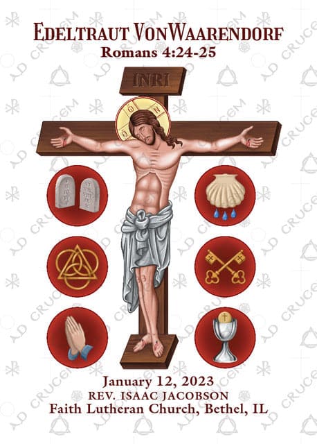 Ad Crucem Small Personalized Confirmation Flag