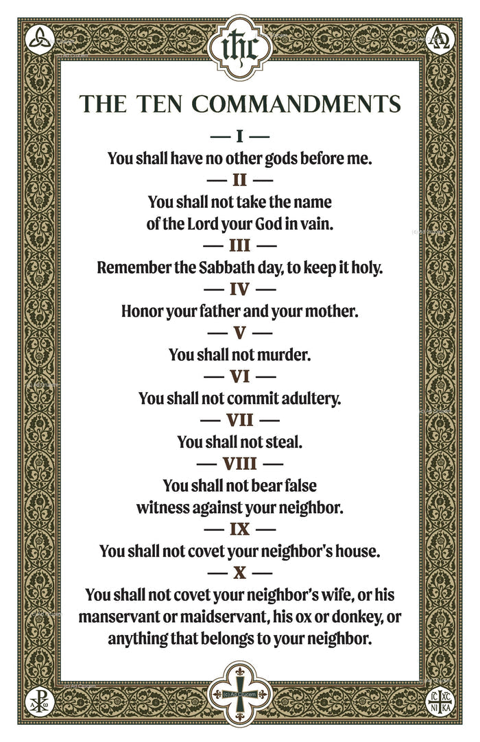 Ad Crucem Ten Commandments Poster