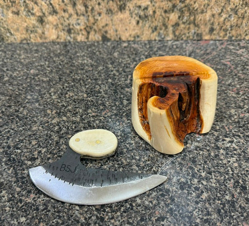 Ancient Ivory Handled Ulu
