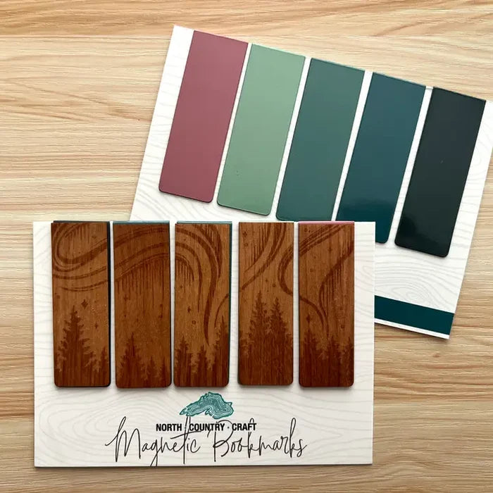Aurora Magnetic Wood Bookmarks