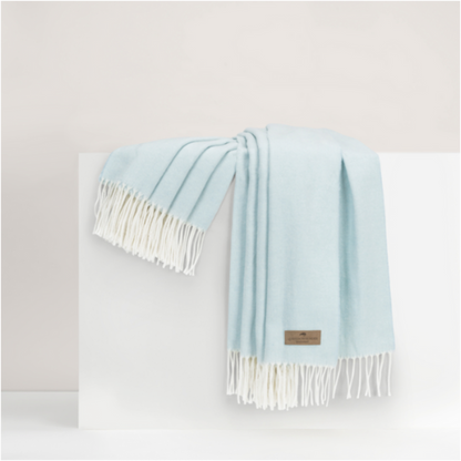 Baby Blue Herringbone Throw