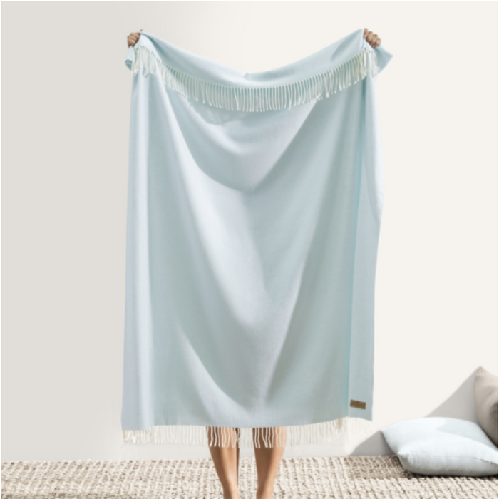 Baby Blue Herringbone Throw