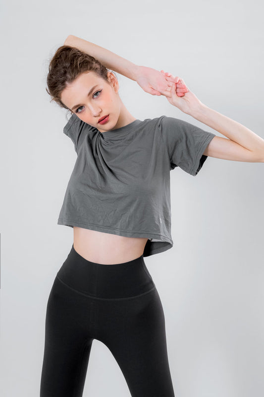 Back Mesh Crop Yoga Top for Women – Ready Stock