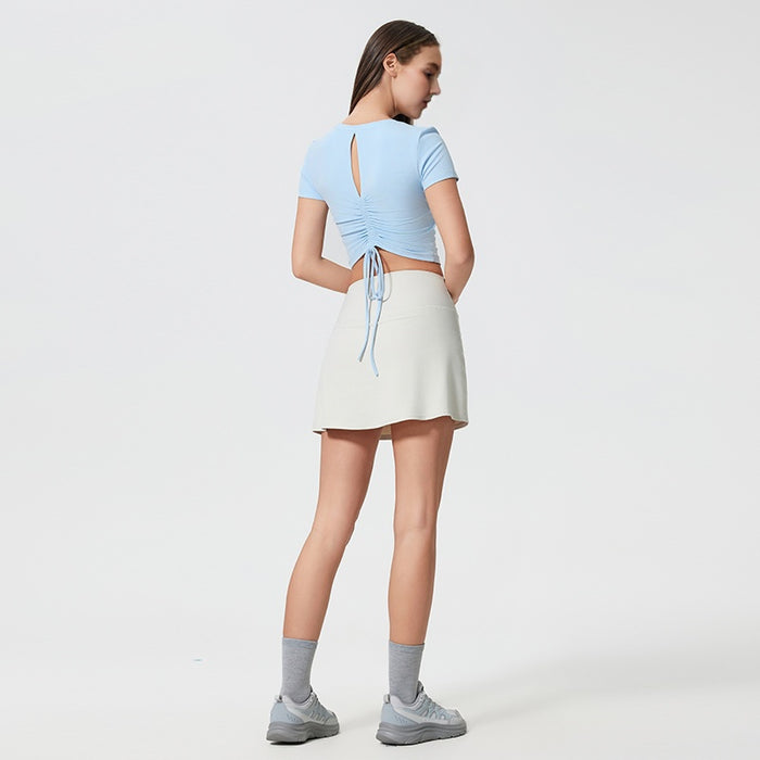 Back Pleated Sports T Shirt
