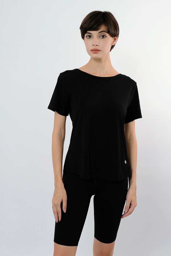 BreezeBack Split-Mesh Yoga Top for Women – Ready Stock