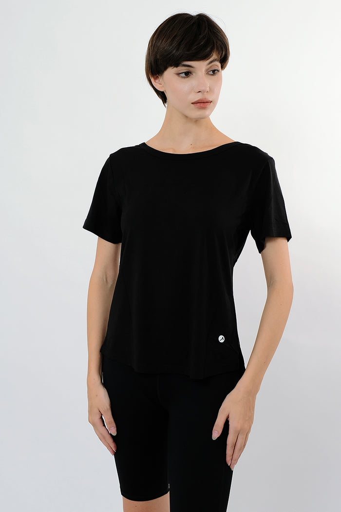 BreezeBack Split-Mesh Yoga Top for Women – Ready Stock