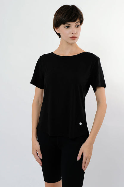 BreezeBack Split-Mesh Yoga Top for Women – Ready Stock