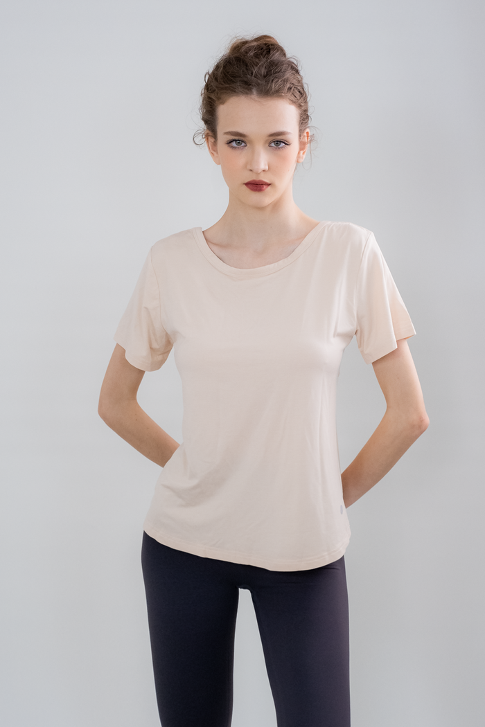 BreezeBack Split-Mesh Yoga Top for Women – Ready Stock