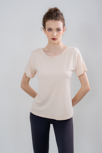 BreezeBack Split-Mesh Yoga Top for Women – Ready Stock