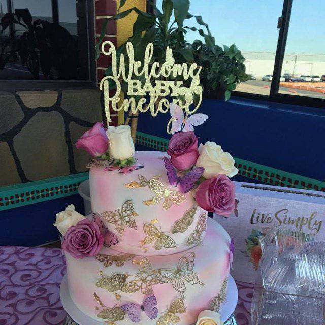 Butterflies Welcome Baby Cake Topper - XOXOKristen