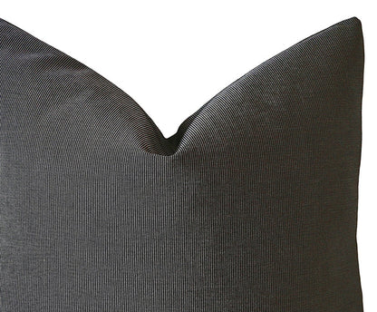 Charcoal Sunbrella Outdoor Pillow cover / Sunbrella Solids - Annabel Bleu