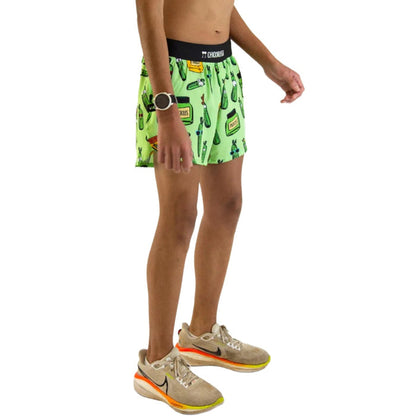 ChicknLegs Men's Pickles Half Split Shorts 4"