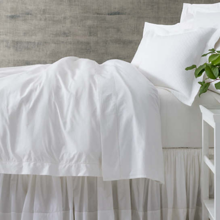 Classic Hemstitch White Duvet Cover