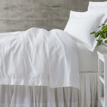 Classic Hemstitch White Duvet Cover
