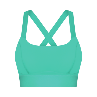 Cross-Button Sports Bra for Women