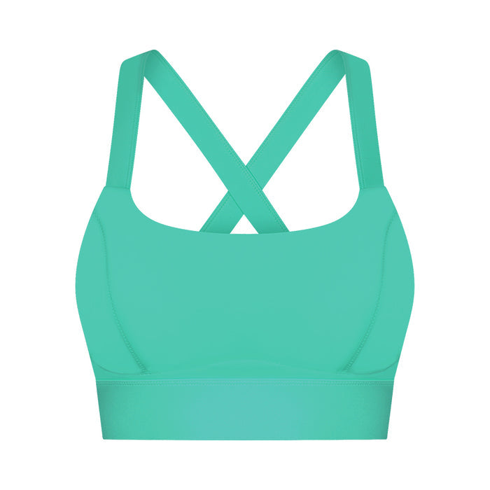 Cross-Button Sports Bra for Women