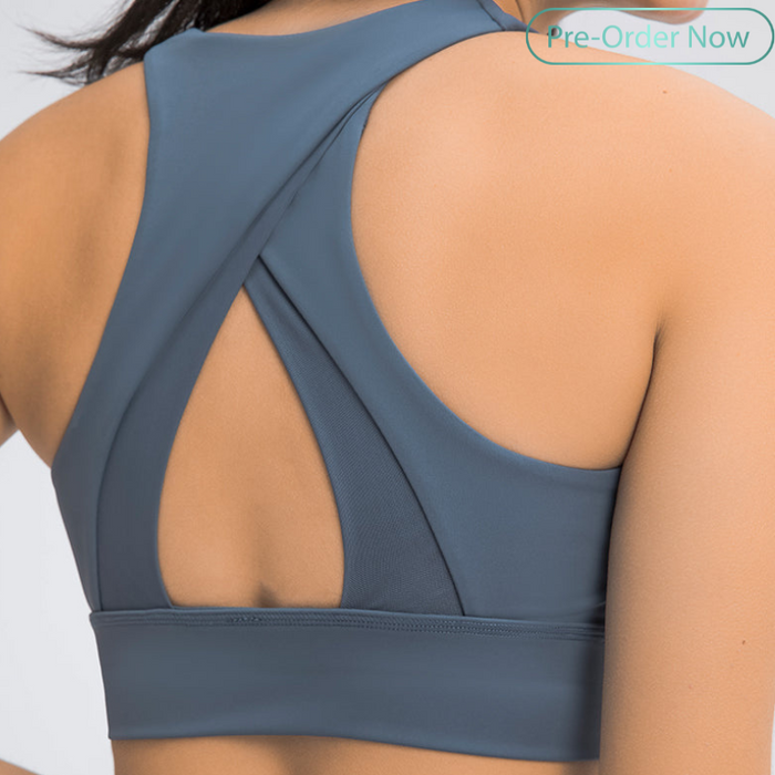 Cross Shoulder Sports Bra for Women