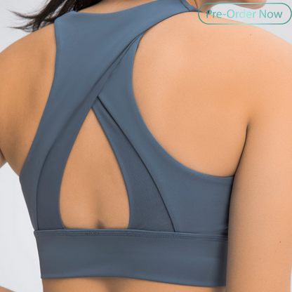 Cross Shoulder Sports Bra for Women