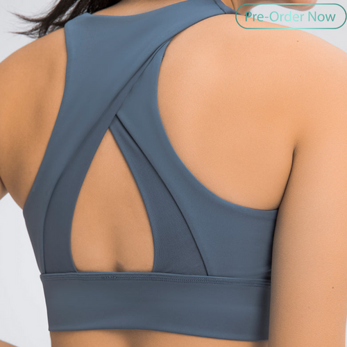 Cross Shoulder Sports Bra for Women