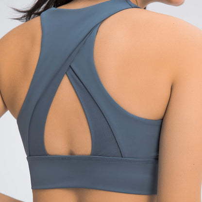 Cross Shoulder Sports Bra for Women